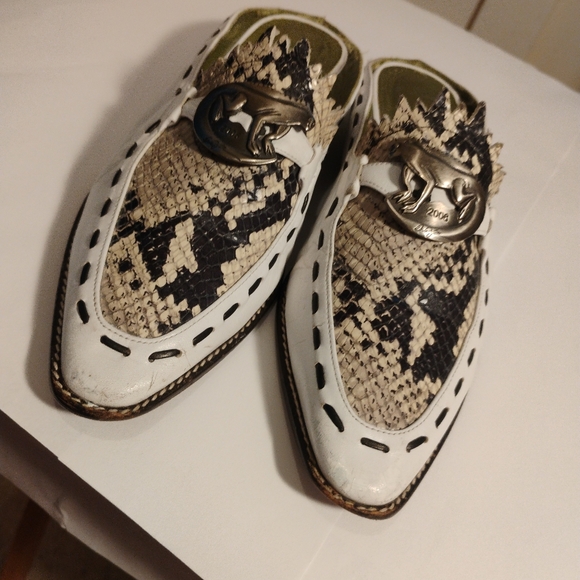 DONALD J PLINER Western Iguana Leather Mule Loafers Size 7M - Picture 15 of 15